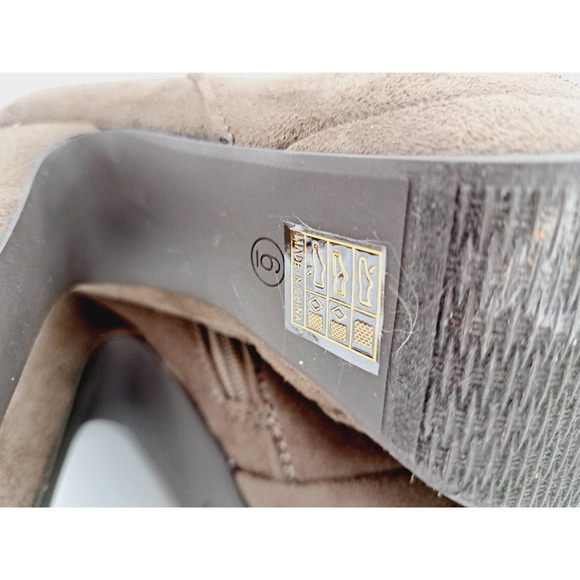 Dream Pairs Taupe Thigh High chunky platform high heel boots 6 - Picture 7 of 8